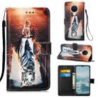 For Nokia G20 / G10 Colored Drawing Plain Weave Leather Phone Case(Cat And Tiger) - 1