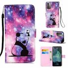 For Nokia G21 / G11 Colored Drawing Plain Weave Leather Phone Case(Panda Baby) - 1
