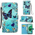 For Xiaomi Redmi 10 Prime+ 5G/Note 11E Colored Drawing Plain Weave Leather Phone Case(Heart Butterfly) - 1