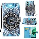 For Xiaomi Redmi 10 Prime+ 5G/Note 11E Colored Drawing Plain Weave Leather Phone Case(Undersea Mandala) - 1