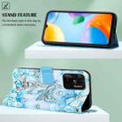 For Xiaomi Redmi 10C 4G Global/10 India Colored Drawing Plain Weave Leather Phone Case(Tower Butterfly) - 5