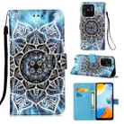 For Xiaomi Redmi 10C 4G Global/10 India Colored Drawing Plain Weave Leather Phone Case(Undersea Mandala) - 1