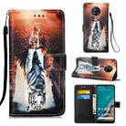 For Nokia G50 Colored Drawing Plain Weave Leather Phone Case(Cat And Tiger) - 1