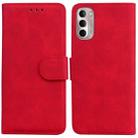 For Motorola Moto G Stylus 4G 2022 Skin Feel Pure Color Flip Leather Phone Case(Red) - 1