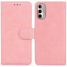 For Motorola Moto G Stylus 4G 2022 Skin Feel Pure Color Flip Leather Phone Case(Pink) - 1