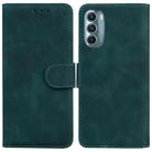 For Motorola Moto G Stylus 5G 2022 Skin Feel Pure Color Flip Leather Phone Case(Green) - 1