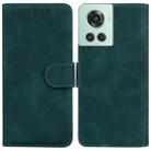 For OnePlus 10R / Ace Skin Feel Pure Color Flip Leather Phone Case(Green) - 1