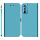 For Motorola Edge 30 Imitated Mirror Surface Leather Phone Case(Blue) - 1