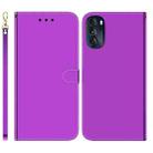 For Motorola Moto G 2022 Imitated Mirror Surface Leather Phone Case(Purple) - 1