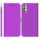 For Motorola Moto G Stylus 4G 2022 Imitated Mirror Surface Leather Phone Case(Purple) - 1