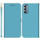 For Motorola Moto G Stylus 5G 2022 Imitated Mirror Surface Leather Phone Case(Blue) - 1