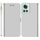 For OnePlus 10R / Ace Imitated Mirror Surface Leather Phone Case(Silver) - 1