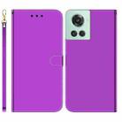 For OnePlus 10R / Ace Imitated Mirror Surface Leather Phone Case(Purple) - 1