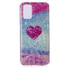 For Galaxy S20+ Coloured Drawing Pattern IMD Workmanship Soft TPU Protective Case(Red Heart) - 1