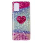 For Galaxy A51 Coloured Drawing Pattern IMD Workmanship Soft TPU Protective Case(Red Heart) - 1