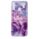 For Galaxy A20s Coloured Drawing Pattern IMD Workmanship Soft TPU Protective Case(Purple Star) - 1