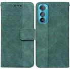 For Motorola Edge 30 Geometric Embossed Leather Phone Case(Green) - 1