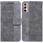 For Motorola Moto G Stylus 4G 2022 Geometric Embossed Leather Phone Case(Grey) - 1