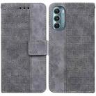 For Motorola Moto G Stylus 5G 2022 Geometric Embossed Leather Phone Case(Grey) - 1