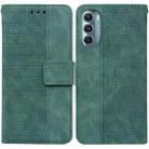 For Motorola Moto G Stylus 5G 2022 Geometric Embossed Leather Phone Case(Green) - 1