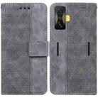 For Xiaomi Poco F4 GT / Redmi K50 Gaming Geometric Embossed Leather Phone Case(Grey) - 1