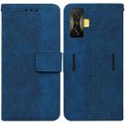 For Xiaomi Poco F4 GT / Redmi K50 Gaming Geometric Embossed Leather Phone Case(Blue) - 1