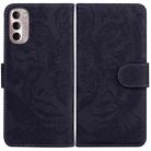 For Motorola Moto G Stylus 4G 2022 Tiger Embossing Pattern Horizontal Flip Leather Phone Case(Black) - 1