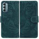 For Motorola Moto G Stylus 5G 2022 Tiger Embossing Pattern Horizontal Flip Leather Phone Case(Green) - 1