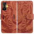 For Xiaomi Poco F4 GT / Redmi K50 Gaming Tiger Embossing Pattern Horizontal Flip Leather Phone Case(Brown) - 1