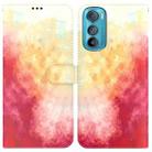 For Motorola Edge 30 Watercolor Pattern Leather Phone Case(Spring Cherry) - 1