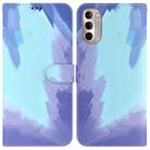 For Motorola Moto G Stylus 4G 2022 Watercolor Pattern Leather Phone Case(Winter Snow) - 1