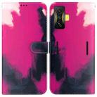 For Xiaomi Poco F4 GT / Redmi K50 Gaming Watercolor Pattern Leather Phone Case(Berry) - 1