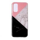 For Galaxy S20 Marble Pattern Soft TPU Protective Case(Pink Black Color Matching) - 1