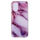 For Galaxy S20+ Marble Pattern Soft TPU Protective Case(Purple) - 1