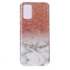 For Galaxy S20 Ultra Marble Pattern Soft TPU Protective Case(White Gold) - 1