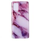 For Galaxy A51 Marble Pattern Soft TPU Protective Case(Purple) - 1
