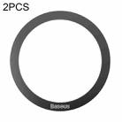 2 PCS / Set Baseus Halo Series Metal Magnetic Sheet Ring(Black) - 1