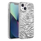 Wave Electroplating TPU Phone Case For iPhone 13(Matte Silver) - 1