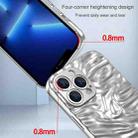 Wave Electroplating TPU Phone Case For iPhone 13 Pro(Matte Black) - 6