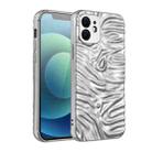 Wave Electroplating TPU Phone Case For iPhone 12(Matte Silver) - 1