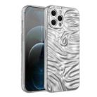 Wave Electroplating TPU Phone Case For iPhone 12 Pro Max(Matte Silver) - 1