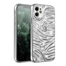 Wave Electroplating TPU Phone Case For iPhone 11(Matte Silver) - 1
