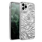 Wave Electroplating TPU Phone Case For iPhone 11 Pro Max(Matte Silver) - 1
