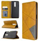 For Xiaomi Redmi K30 Rhombus Texture Horizontal Flip Magnetic Leather Case with Holder & Card Slots & Wallet(Yellow) - 1