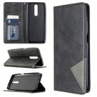 For Xiaomi Redmi K30 Rhombus Texture Horizontal Flip Magnetic Leather Case with Holder & Card Slots & Wallet(Black) - 1