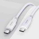 USAMS US-SJ567 Type-C/USB-C to Type-C/USB-C PD 100W Fast Charing Data Cable with Light, Length: 1.2m(White) - 1