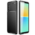 For Sony Xperia 10 IV Carbon Fiber Texture Shockproof TPU Phone Case(Black) - 1
