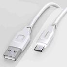 USAMS US-SJ568 6A Type-C / USB-C Fast Charing Data Cable with Light, Length: 1.2m(White) - 1