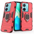 For vivo T1 Pro 5G / S15e 5G Shockproof PC + TPU Phone Case with Magnetic Ring Holder(Red) - 1