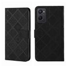 For OPPO A96 5G Ethnic Style Embossed Pattern Leather Phone Case(Black) - 1